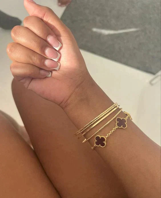 BRACELET FLORAL BEAUTY - BLACK